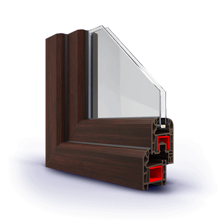 پنجره دوجداره UPVC طرح چوب مناسب تعویض پنجره قدیمی در کرج