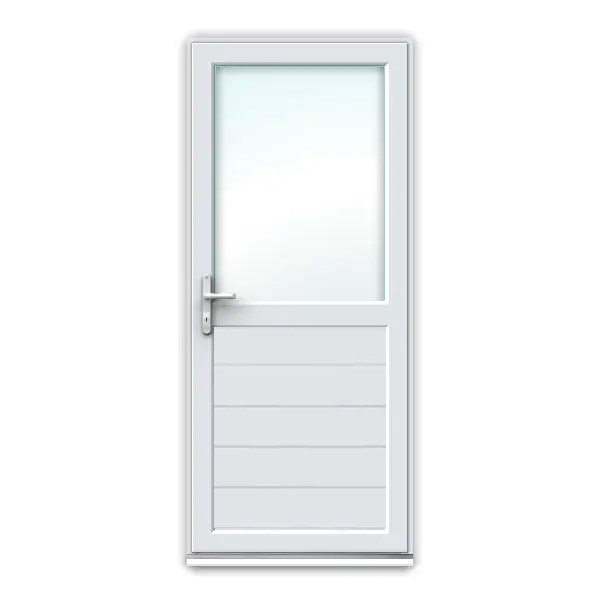 درب UPVC ترکیبی شیشه و پنل