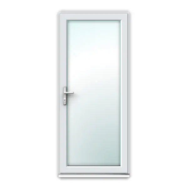 درب UPVC تمام شیشه با شیشه مات