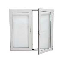 پنجره UPVC تک‌حالته سفید برای اتاق خواب در کرج